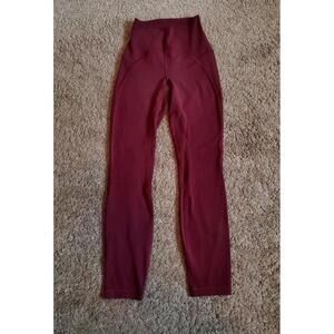 Lululemon Unlimit High-Rise Tight Burgandy Wine Leggings Womens Size 0